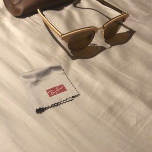 Ray ban clubmaster wood finish